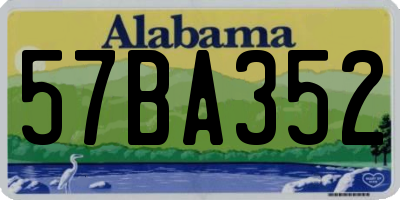 AL license plate 57BA352