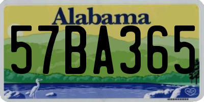 AL license plate 57BA365