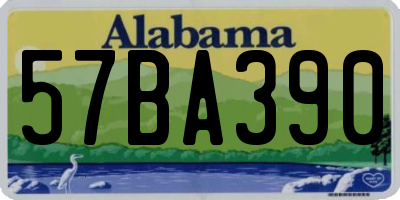 AL license plate 57BA390