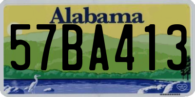 AL license plate 57BA413