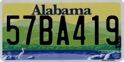AL license plate 57BA419