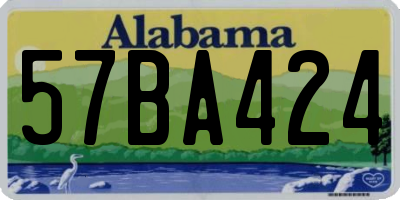 AL license plate 57BA424