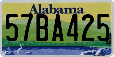 AL license plate 57BA425