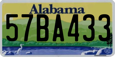 AL license plate 57BA433