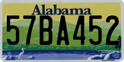 AL license plate 57BA452
