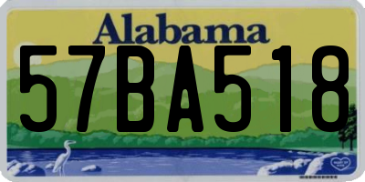 AL license plate 57BA518