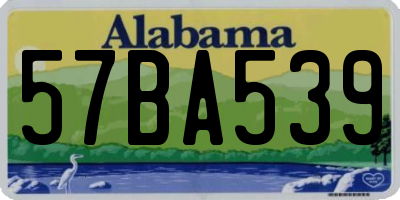 AL license plate 57BA539