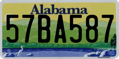 AL license plate 57BA587
