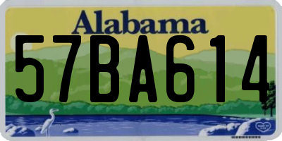 AL license plate 57BA614