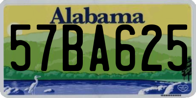 AL license plate 57BA625