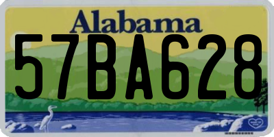 AL license plate 57BA628