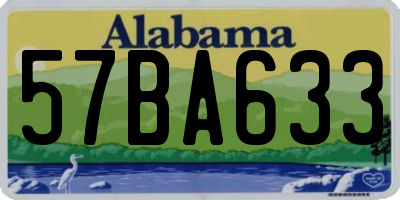 AL license plate 57BA633
