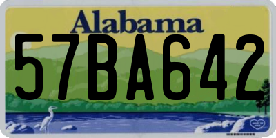 AL license plate 57BA642