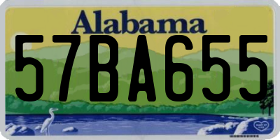 AL license plate 57BA655