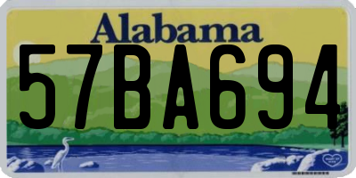 AL license plate 57BA694