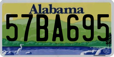 AL license plate 57BA695