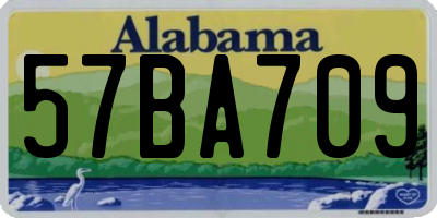 AL license plate 57BA709