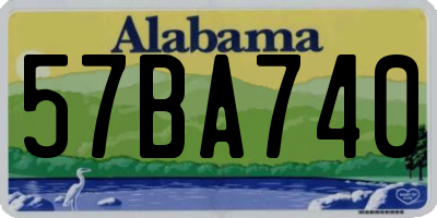 AL license plate 57BA740