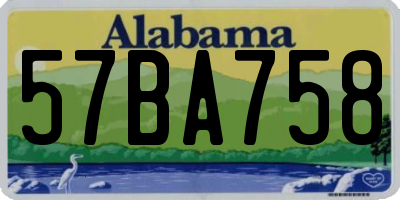 AL license plate 57BA758