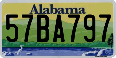 AL license plate 57BA797