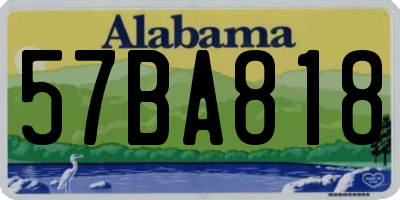 AL license plate 57BA818