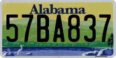 AL license plate 57BA837