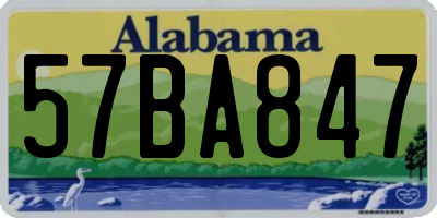AL license plate 57BA847