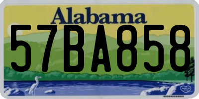 AL license plate 57BA858
