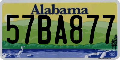 AL license plate 57BA877