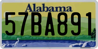 AL license plate 57BA891