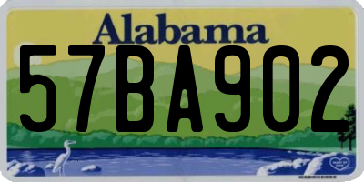 AL license plate 57BA902