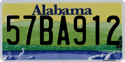 AL license plate 57BA912
