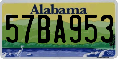 AL license plate 57BA953