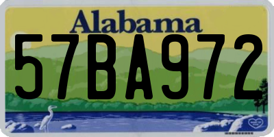 AL license plate 57BA972