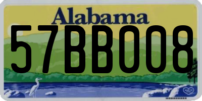 AL license plate 57BB008