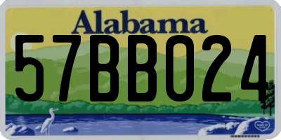 AL license plate 57BB024