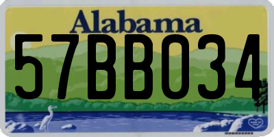 AL license plate 57BB034