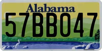 AL license plate 57BB047