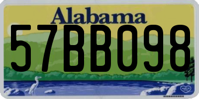 AL license plate 57BB098