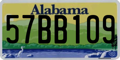 AL license plate 57BB109