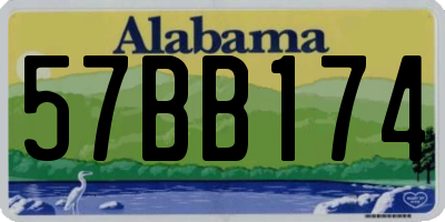 AL license plate 57BB174