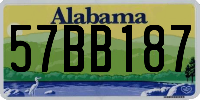 AL license plate 57BB187