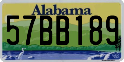 AL license plate 57BB189