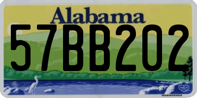 AL license plate 57BB202