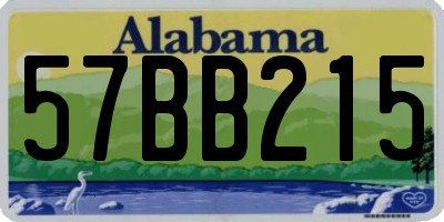 AL license plate 57BB215