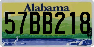 AL license plate 57BB218