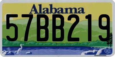AL license plate 57BB219
