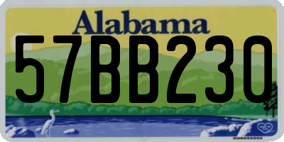 AL license plate 57BB230