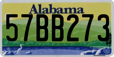 AL license plate 57BB273