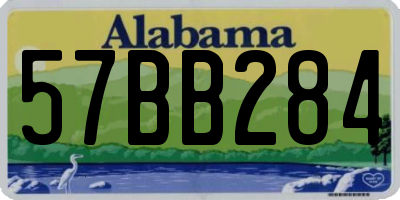 AL license plate 57BB284